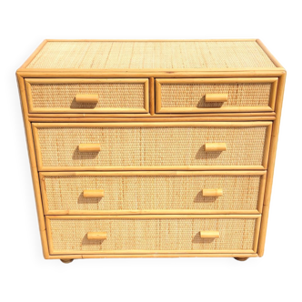 Rattan chest of drawers 5t