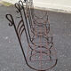 Ensemble de 4 chaises de jardin en fer XXe
