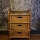 Vintage 3-drawer rattan chest of drawers