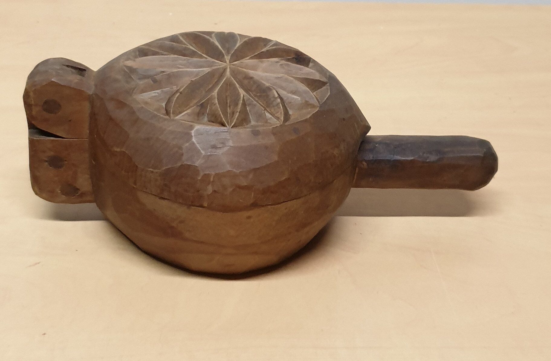 Carved wooden box