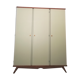 Armoire années 50 chêne et kaki clair