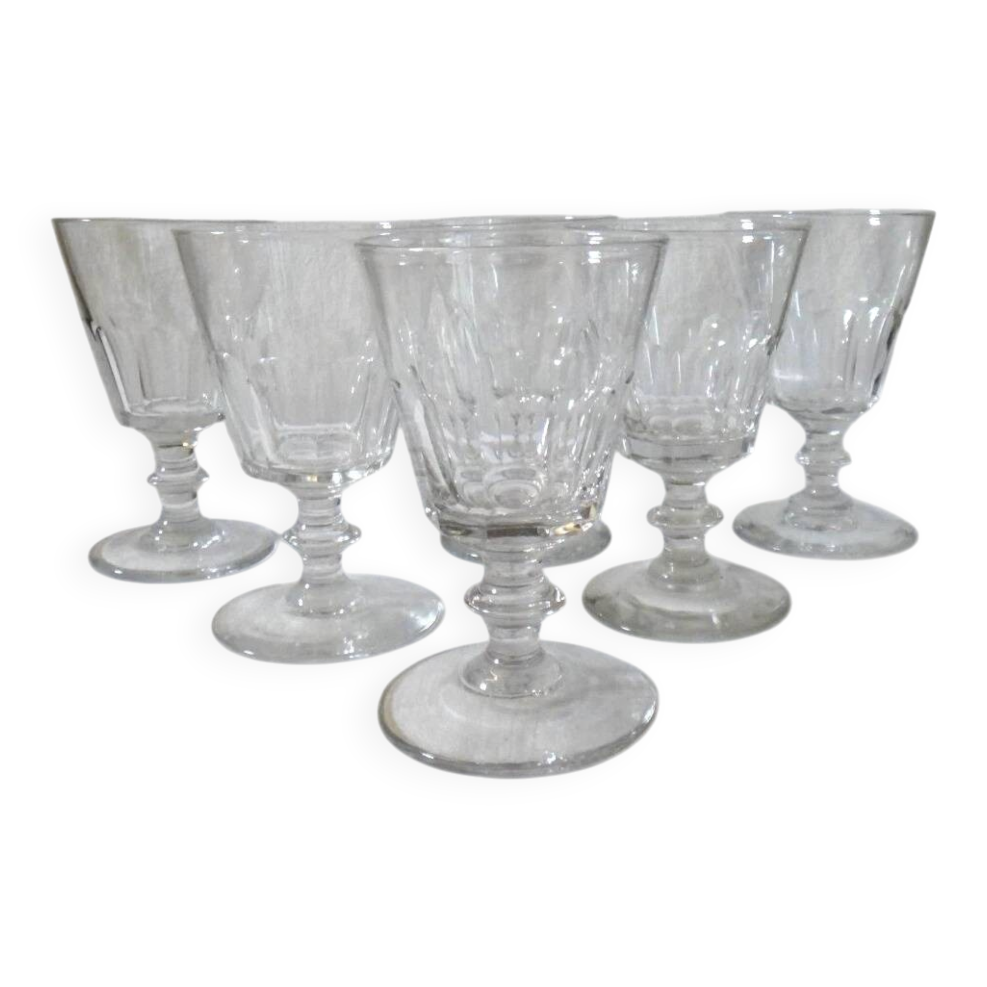 Saint louis caton 6 wine water glasses crystal - 14 cm