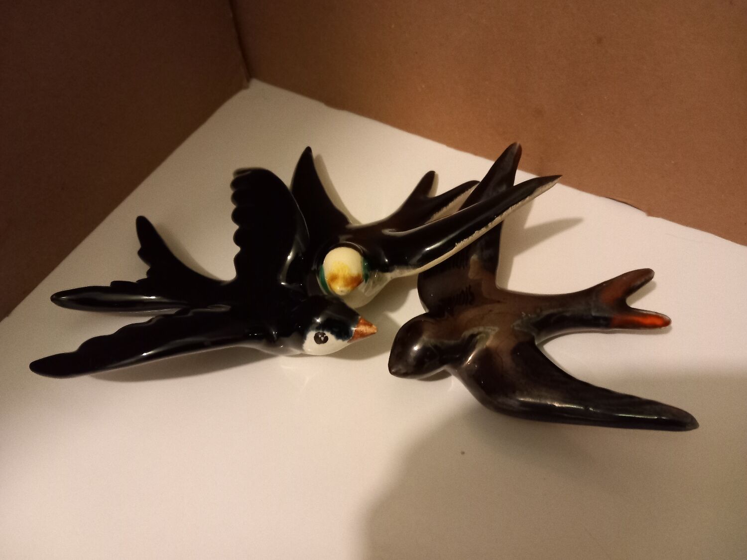 3 wall swallows earthenware Vallauris