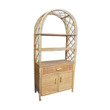 Vintage rattan bookcase