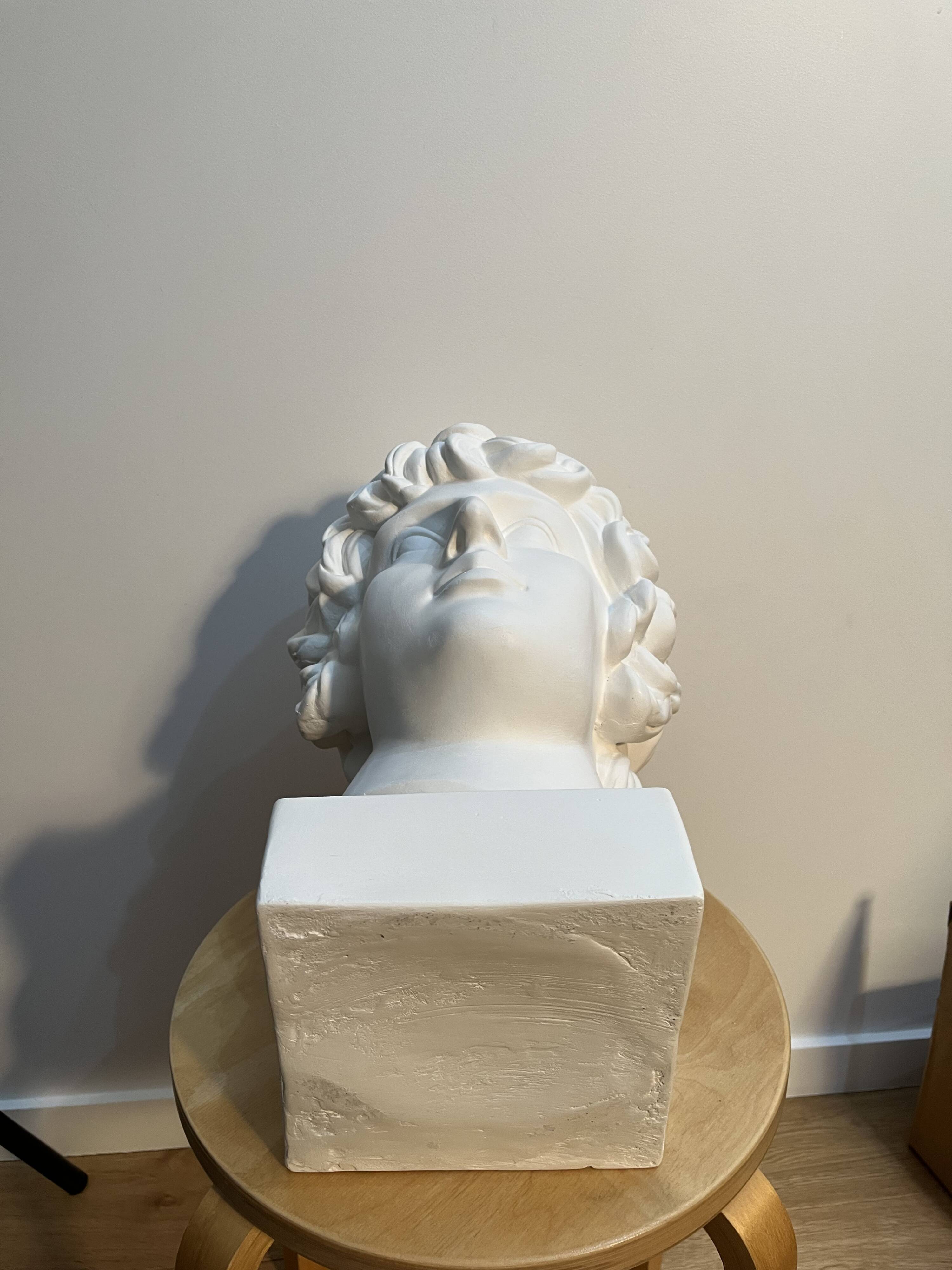 Buste en plâtre d'Antinous - Réplique de l'Antinous de Farnèse