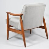 Famous Vintage armchair "Kedzior", fully restored, Grey CORD