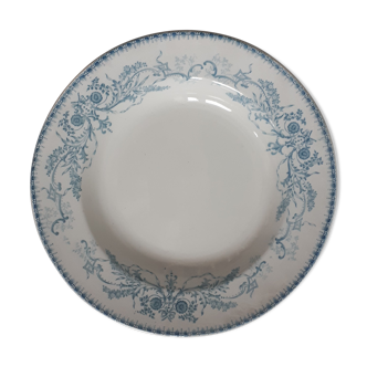 Assiette rubis bleue