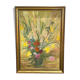 bouquet of flowers - oil or acrylic on canvas, signed Collot Bernard 1982