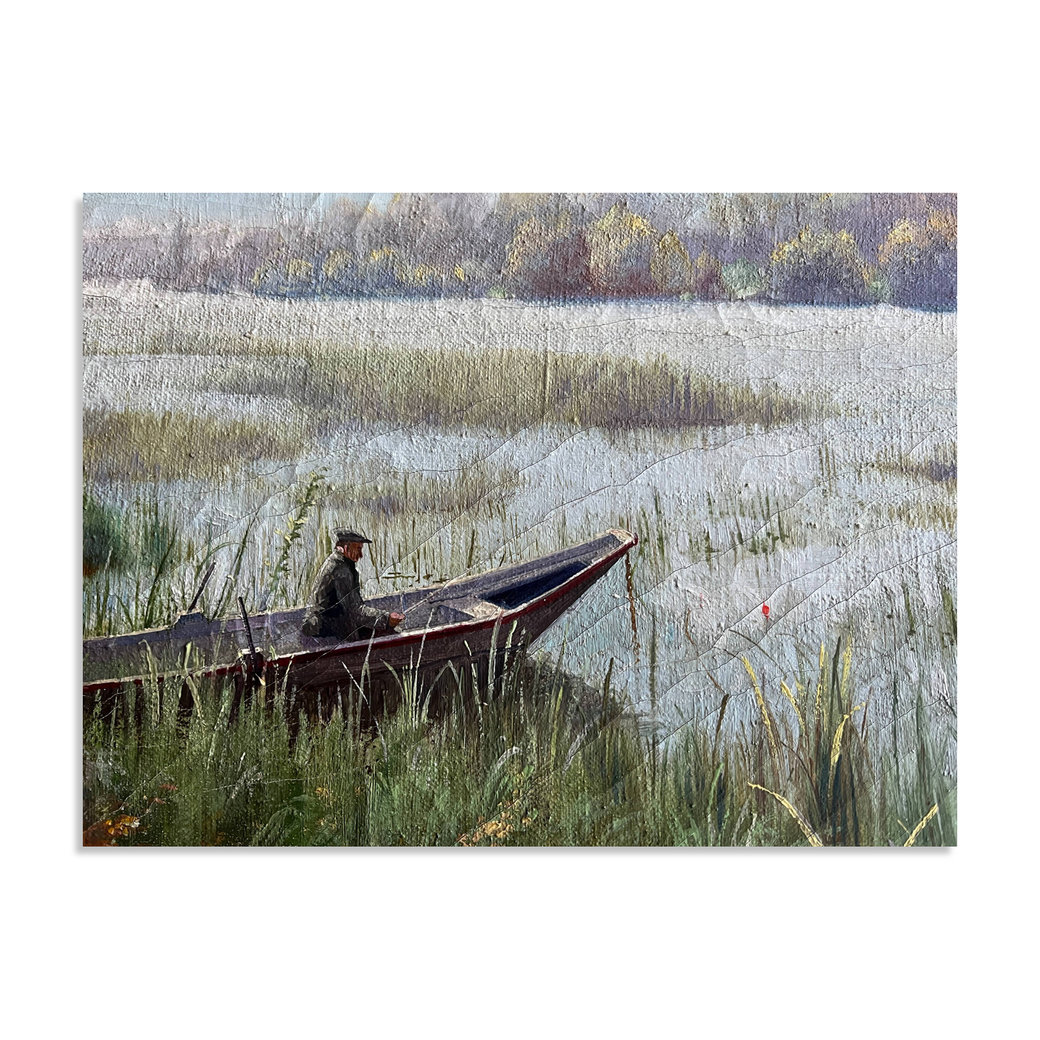 HST painting "The Fisherman" signed A. Maffié early 20th century