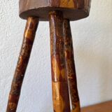 Brutalist wooden stools from the 60s