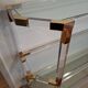 Hollywood Regency Bookshelf - Lucite & Brass - 1980s