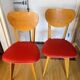 (Lot) 2 Vintage Chairs with Compass Legs 1960/1970