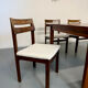 Lot de 6 chaises palissandre forme géométriques design italien 1960