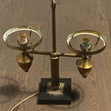 Double lamp fixture in brass, neo-classical style from the 1950s.