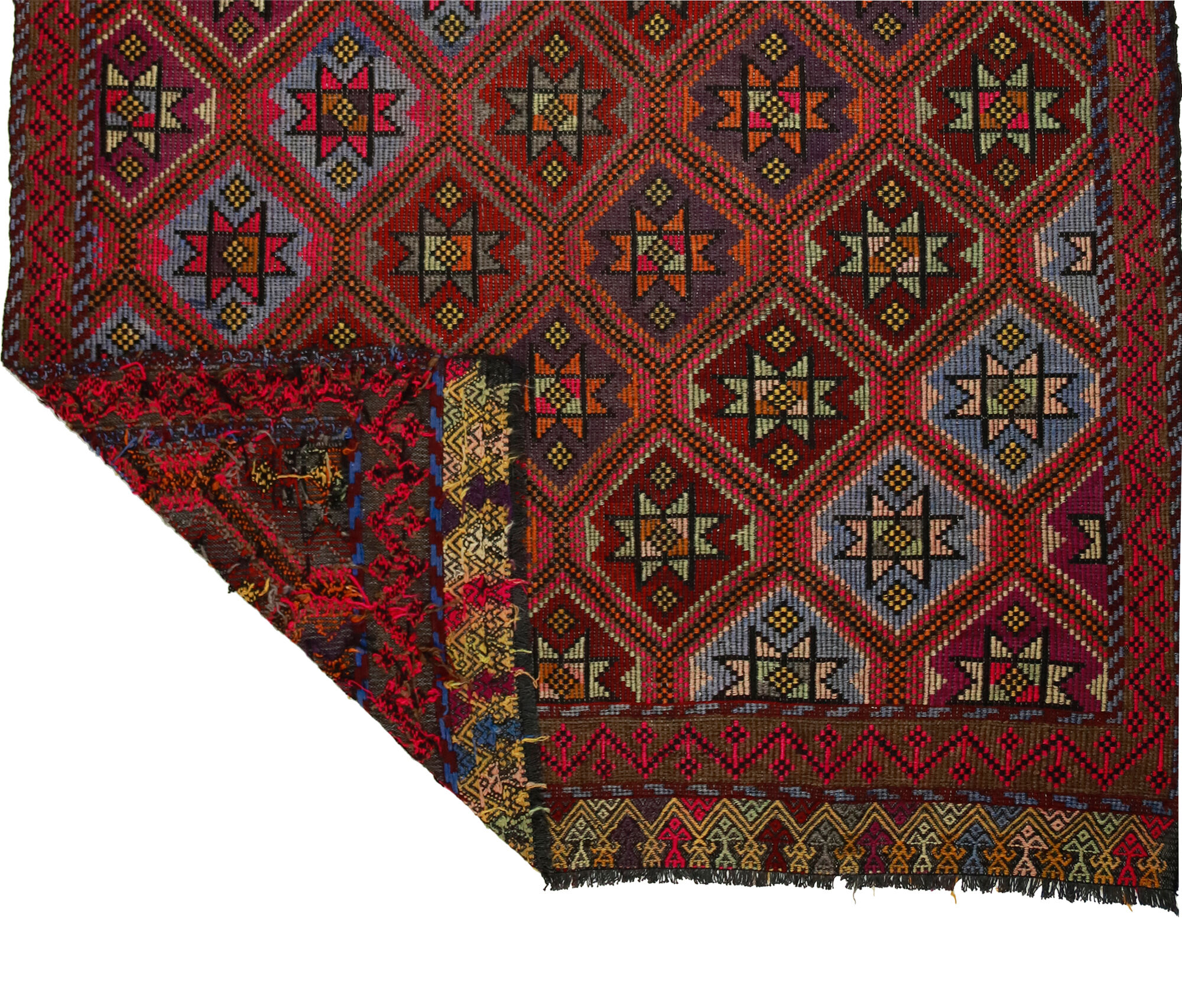 Anatolian handmade kilim rug 282 cm x 205 cm