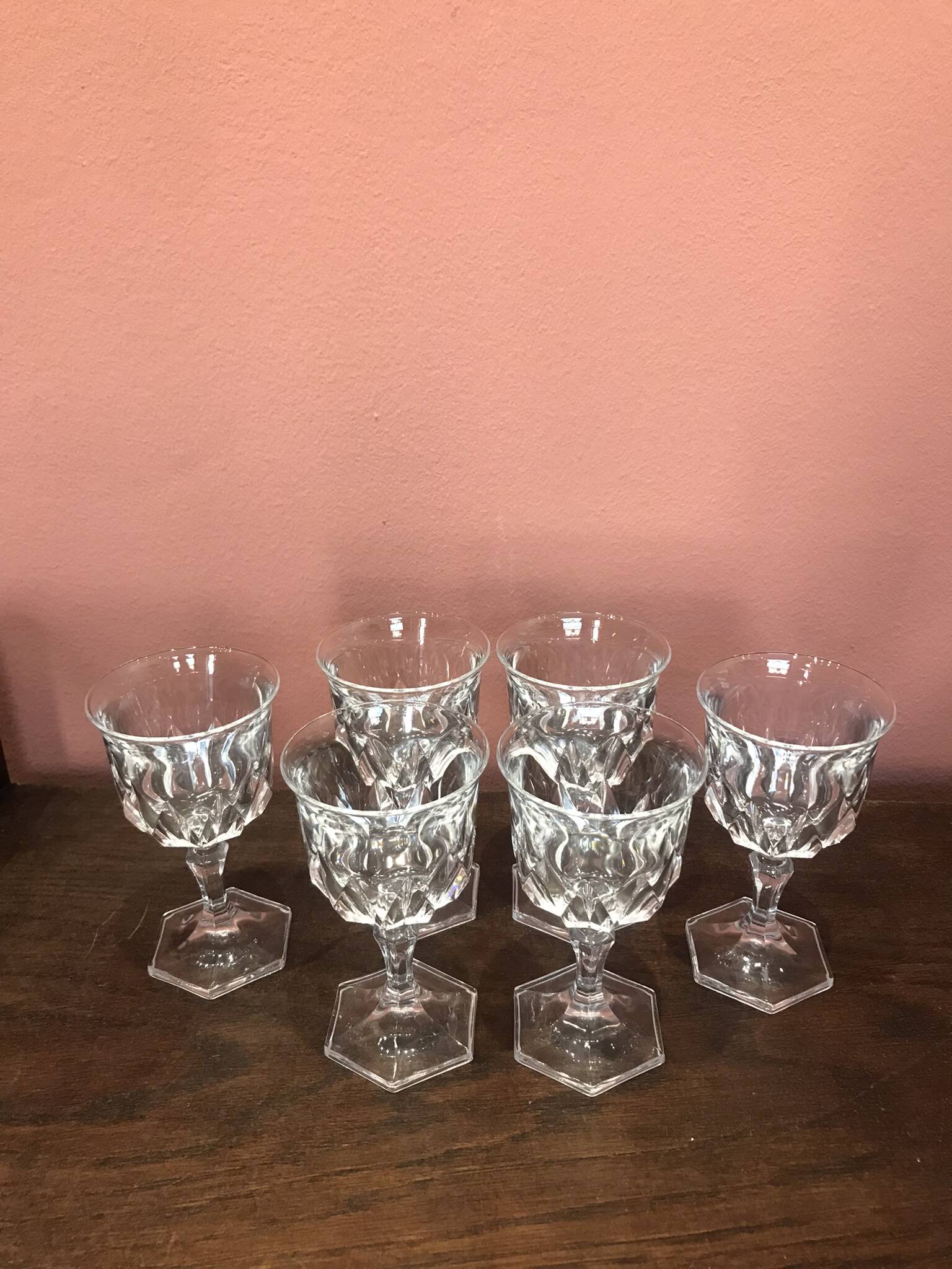 6 verres à vin cristal d’arques modèle Chaumont 13cm