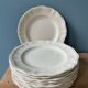 Set of 11 flat earthenware plates from Sarreguemines France
