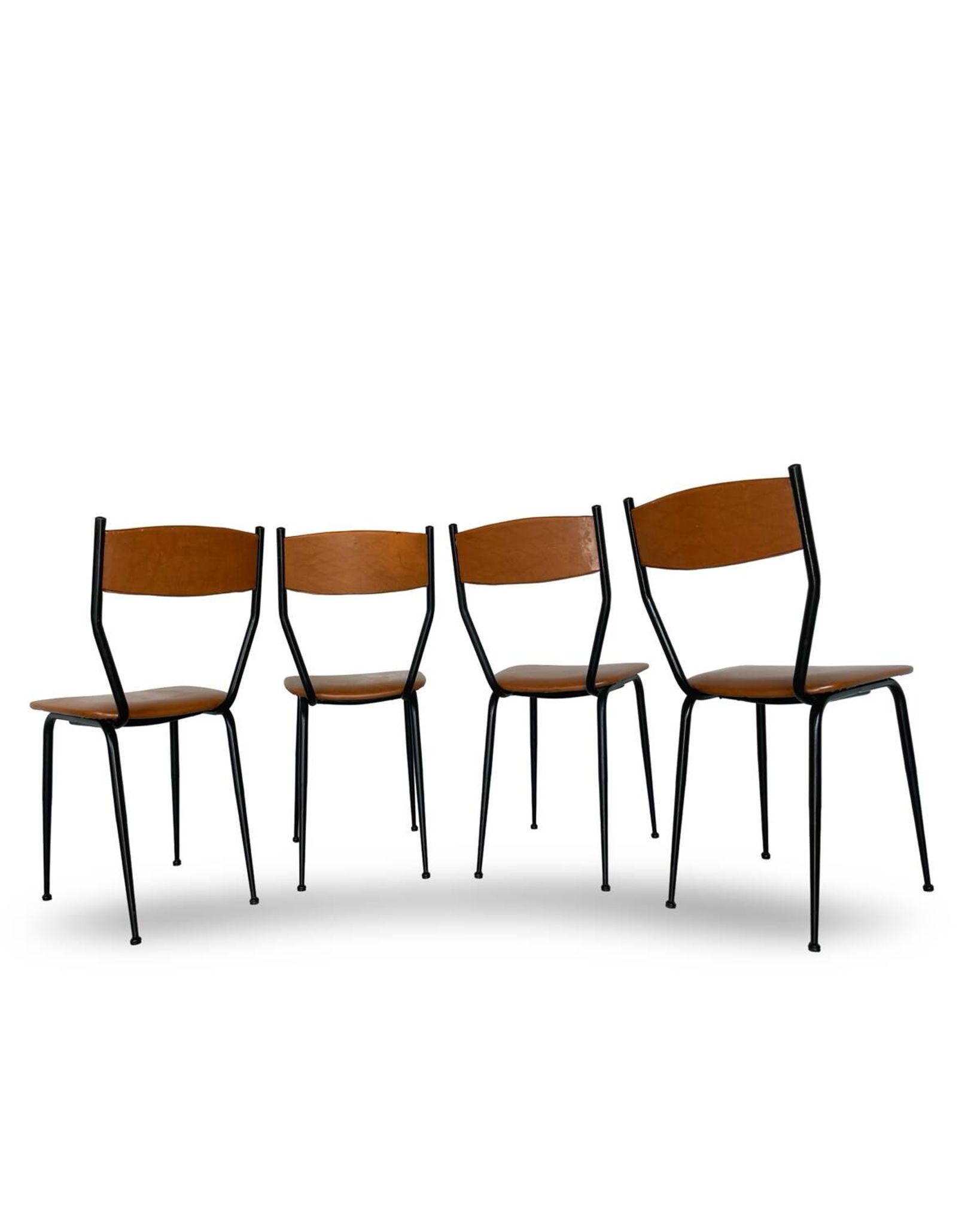 Chaises italiennes du milieu du siècle, années 1960.