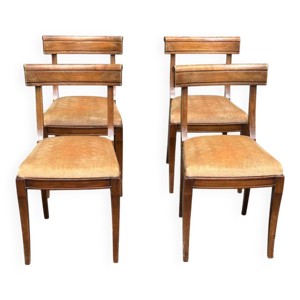4 chaises de salle à - velours