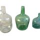 3 dame jeanne bouteille collection vert vintage