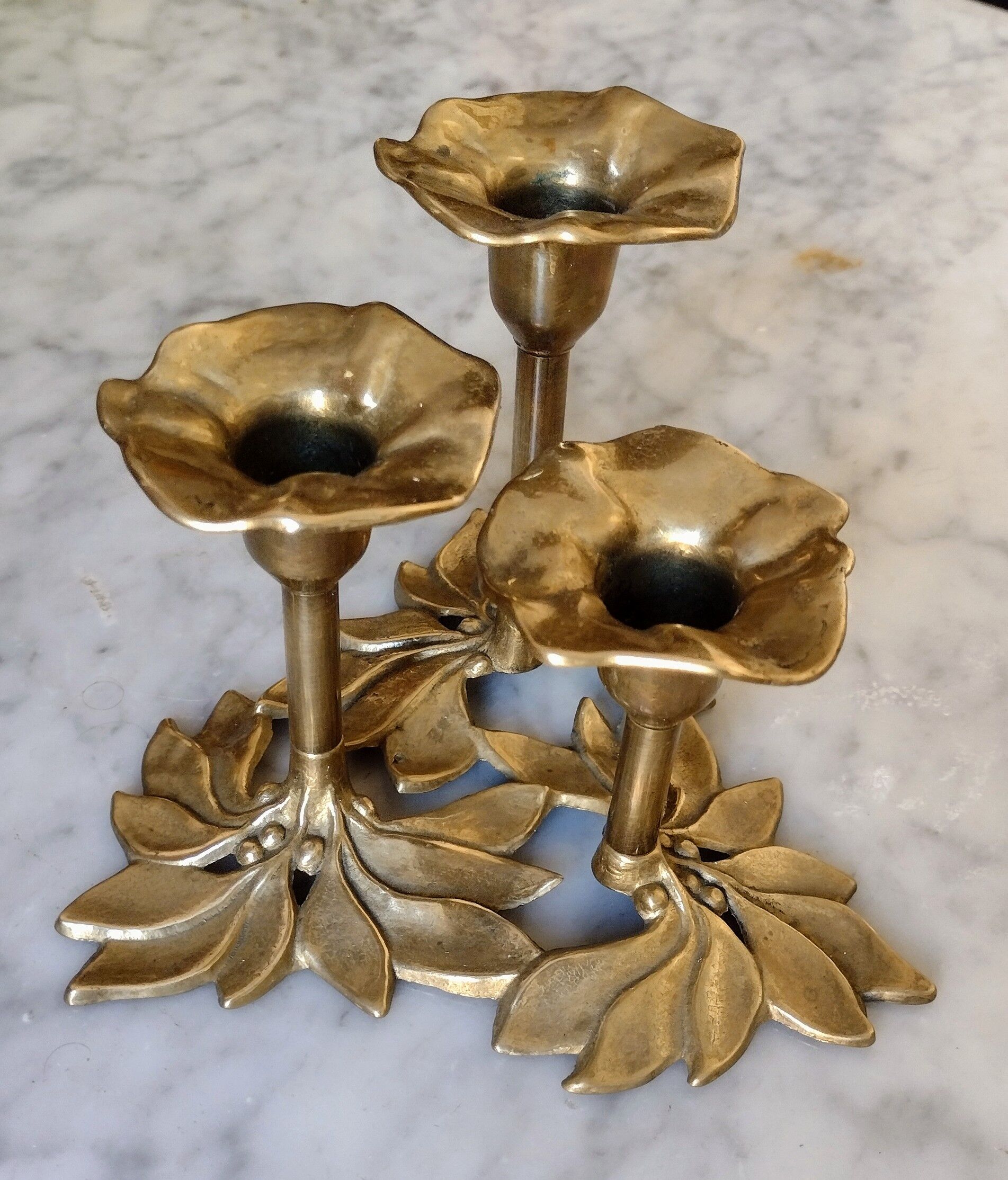 Brass candleholder