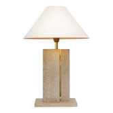 Travertin and messing table lamp by Belino