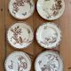 Mismatched set of 6 old flat plates