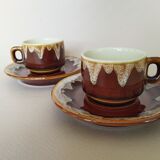 2 bistro coffee cups