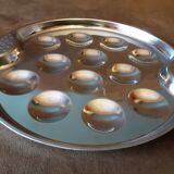 Set of 6 metal snail plates