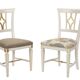 Set of two wooden chairs.