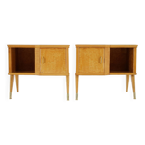 1960s pair of italian bedside tables in high gloss finish