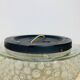 50s ceiling light, round molded glass, black metal