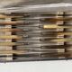 12 old large knives Horn handle Stainless steel blade