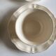 Set of 4 cups breakfasts in faience Sarreguemines ivory to godrons