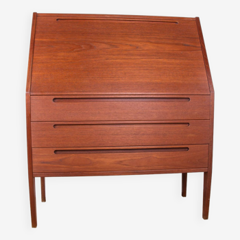 Secrétaire, bureau, Danois en Teck par Kai Kristiansen pour HJN Mobler 1960.