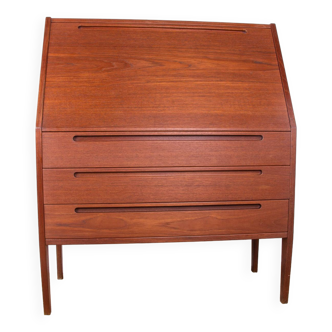 Secrétaire, bureau, Danois en Teck par Kai Kristiansen pour HJN Mobler 1960.