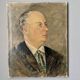Old oil painting portrait of a man from the 20th century