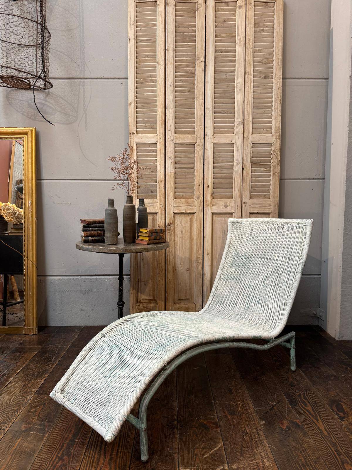 Old folding shutters with louvers