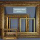 Old frame around 1850 wood - stucco, beaded interior edges, 52x48 hardwood 38x32 cm SB
