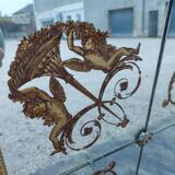 Venetian Mirror Art Deco brasserie bistro in eglomerized glass 204x105cm