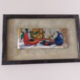 Enameled painting by the artist Tugomir Huberger, master enameler Jean Bétourné, Limoges