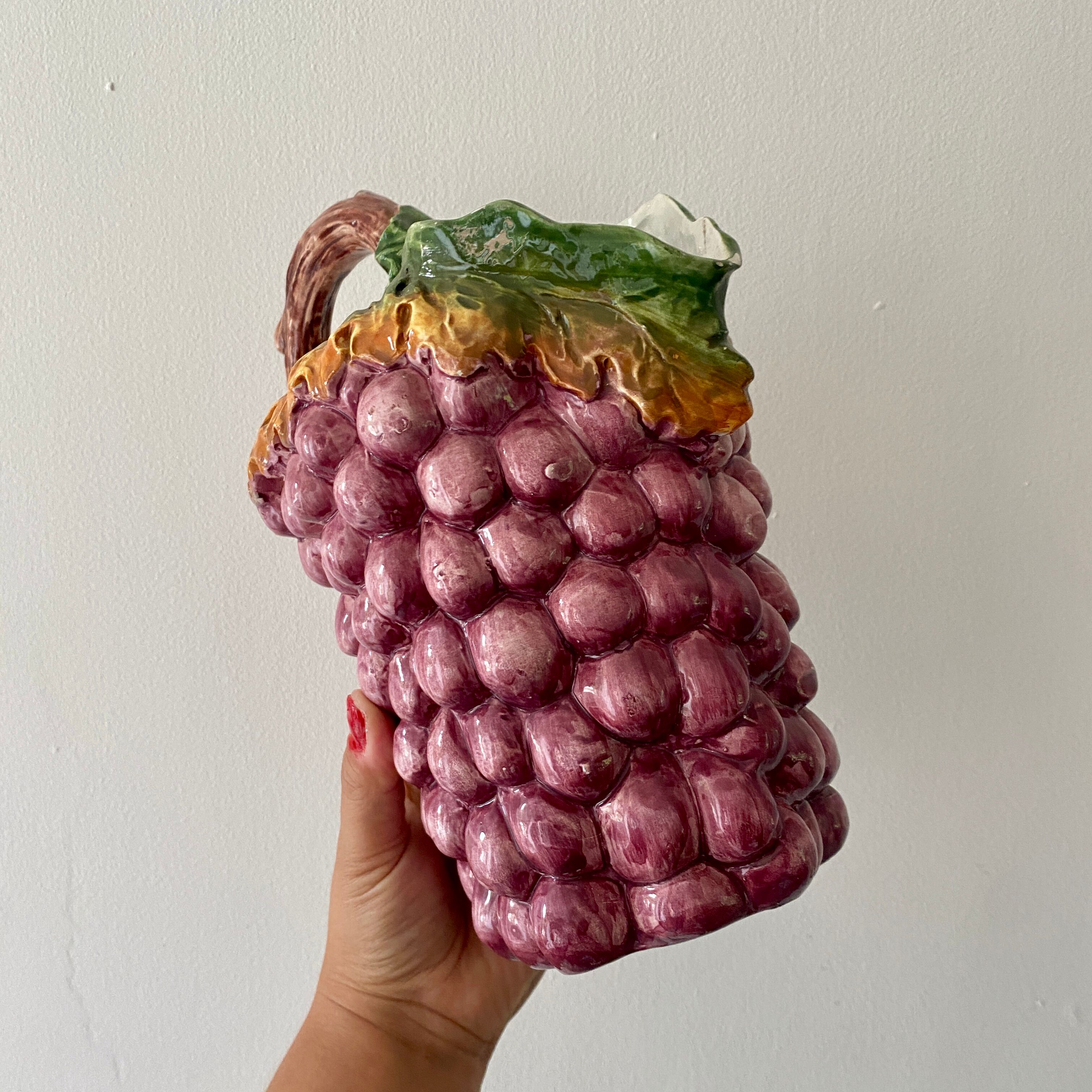 Pitcher - vintage slurry decanter in the shape of grapes