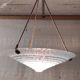 Art Deco pendant light in light blue Clichy glass - 1930s/40s