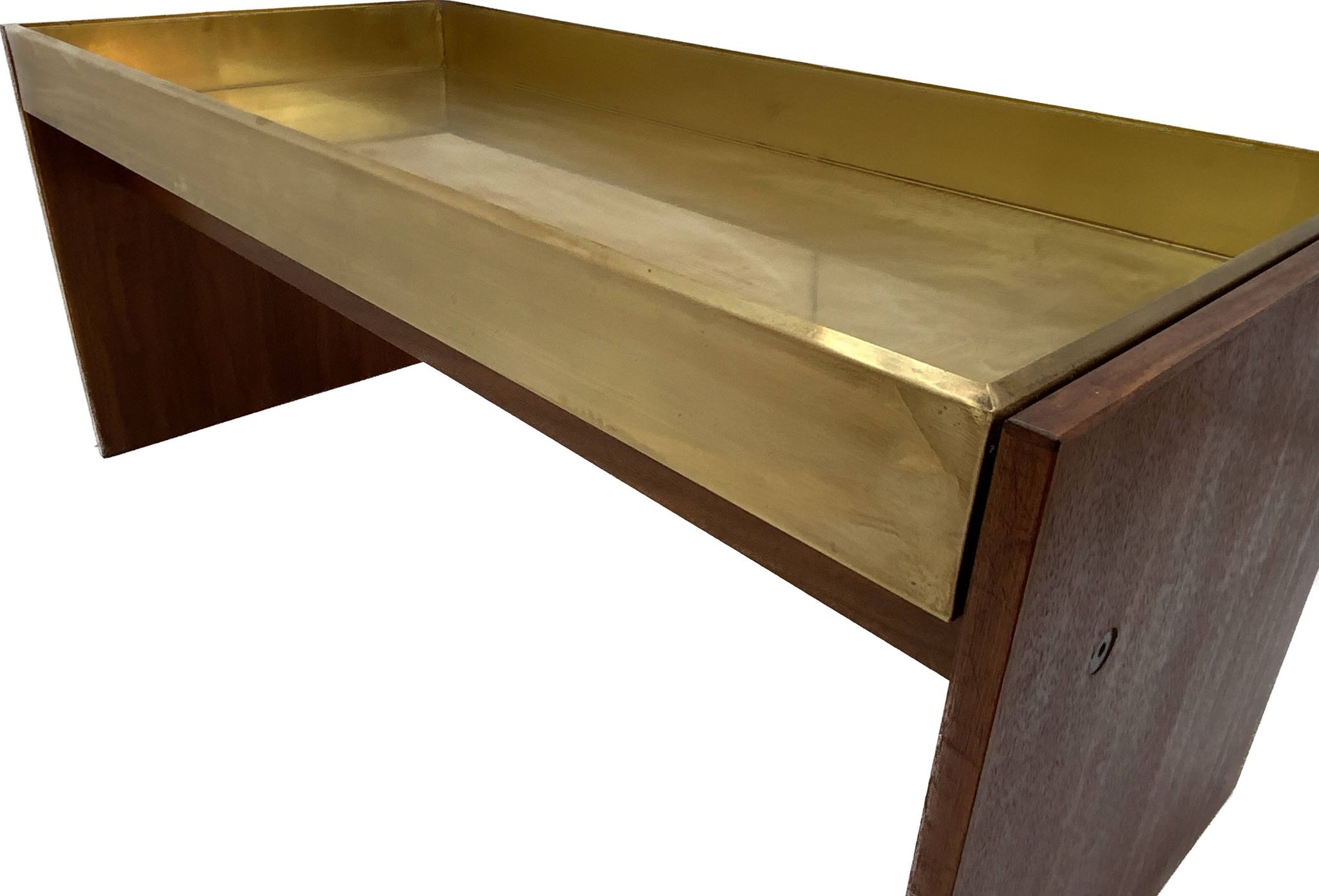 Vintage Danishs Modern  Modern Teak, Brass Planter/ Flower Box/Pot Plant Stand 1960s