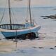 Oil painting on canvas Breton seaside landscape