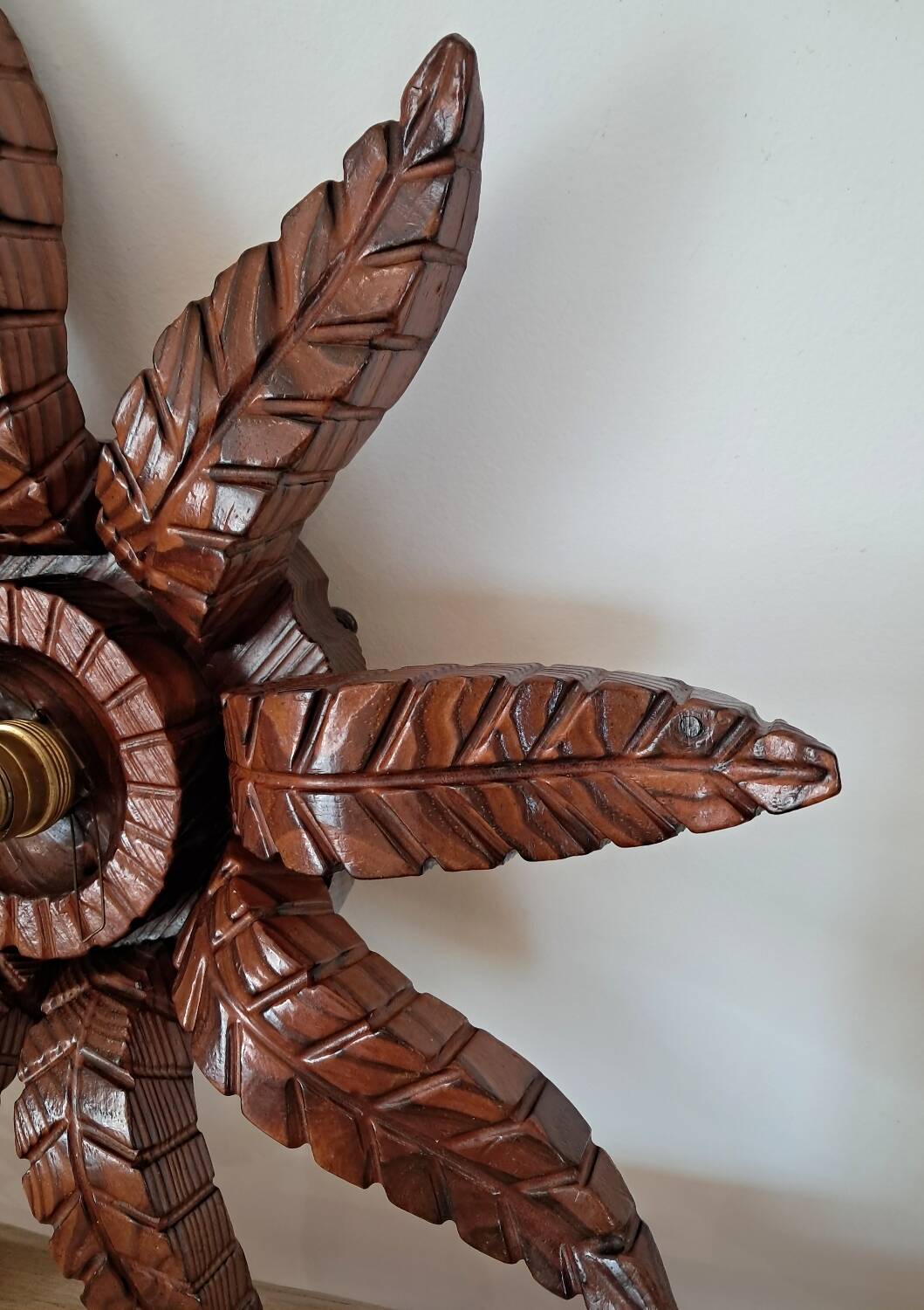 Old wooden wall light