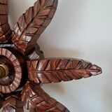 Old wooden wall light