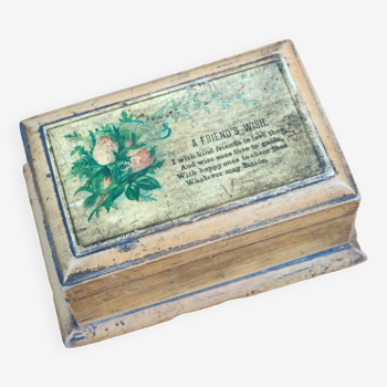 Old wooden jewelry box