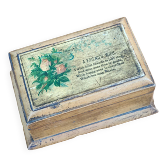 Old wooden jewelry box