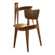 Trio of vintage 6157 chairs by Roger Landault leather and wood 1950